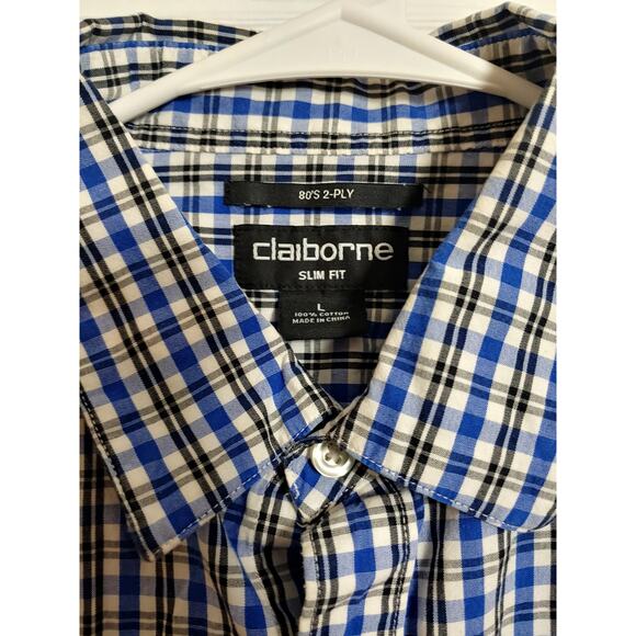 Mens Claiborne Slim Fit Button Front sz L - Picture 2 of 4
